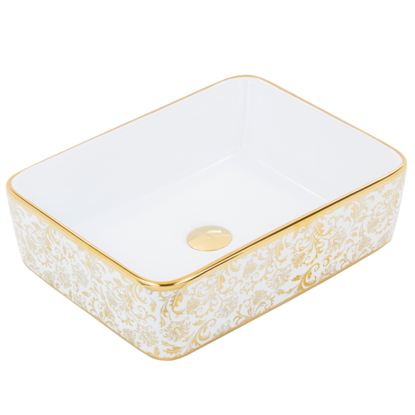 CUBA DE APOIO RETANGULAR MV28 50×40 GOLD DOURADO