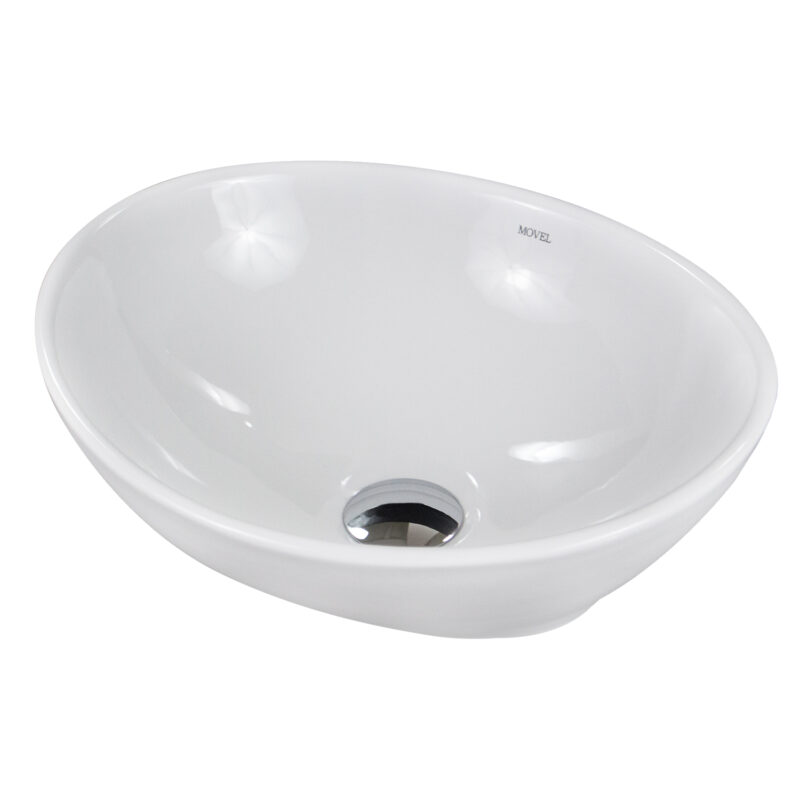 MOVEL: CUBA DE APOIO OVAL REF01 41×33 BRANCA