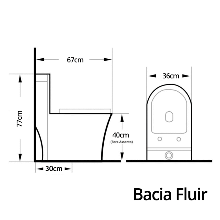 VASO SANITÁRIO CAIXA ACOPLADA REDONDO FLUIR BRANCO - Imagem 2