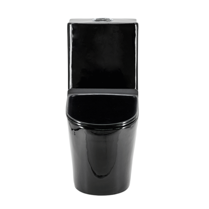 VASO SANITÁRIO CAIXA ACOPLADA REDONDO FLUIR PRETO BRILHO - Imagem 2