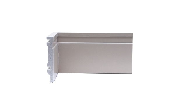GRADDUS RODAPÉ DE POLIESTIRENO COLOR 10CM FRISADO - GREY ROSÊ